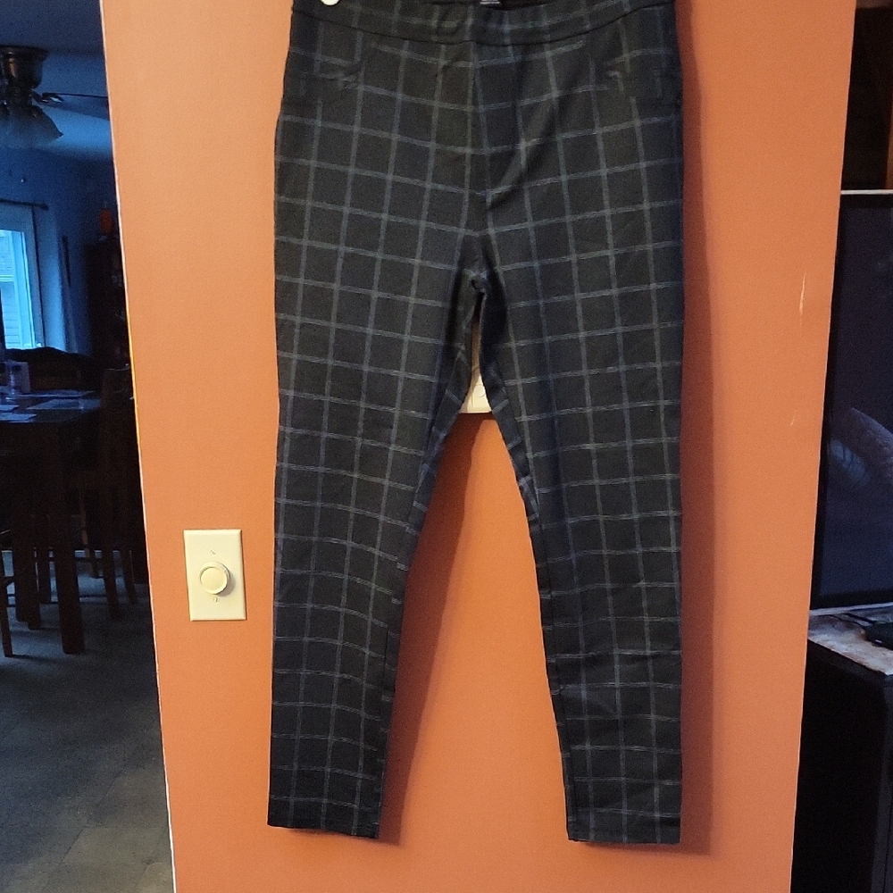 Sanctuary Black Windowpane Chinos